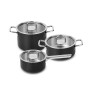 CONJUNTO 3 PEÇAS SILAMPOS COMFORT GLASS BLACK