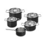 CONJUNTO 5 PEÇAS SILAMPOS COMFORT GLASS BLACK