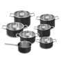 CONJUNTO 7 PEÇAS SILAMPOS COMFORT GLASS BLACK