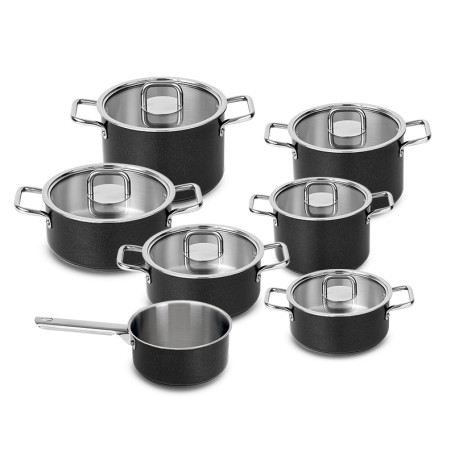 CONJUNTO 7 PEÇAS SILAMPOS COMFORT GLASS BLACK