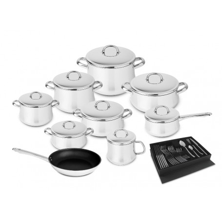 Conjunto 9 peças Silampos Lotus 2000 + faqueiro 