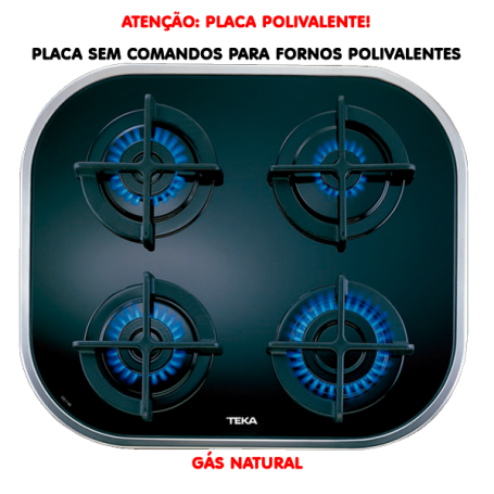 PLACA ENCASTRAR TEKA - CG.1 4G AI AL INOX - G. NAT