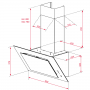 CHAMINÉ DECORATIVA TEKA - DVT PRO 98660 TBS BK - PRETA